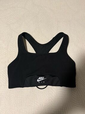Nike Black Sports Bra with White Nike Air Logo